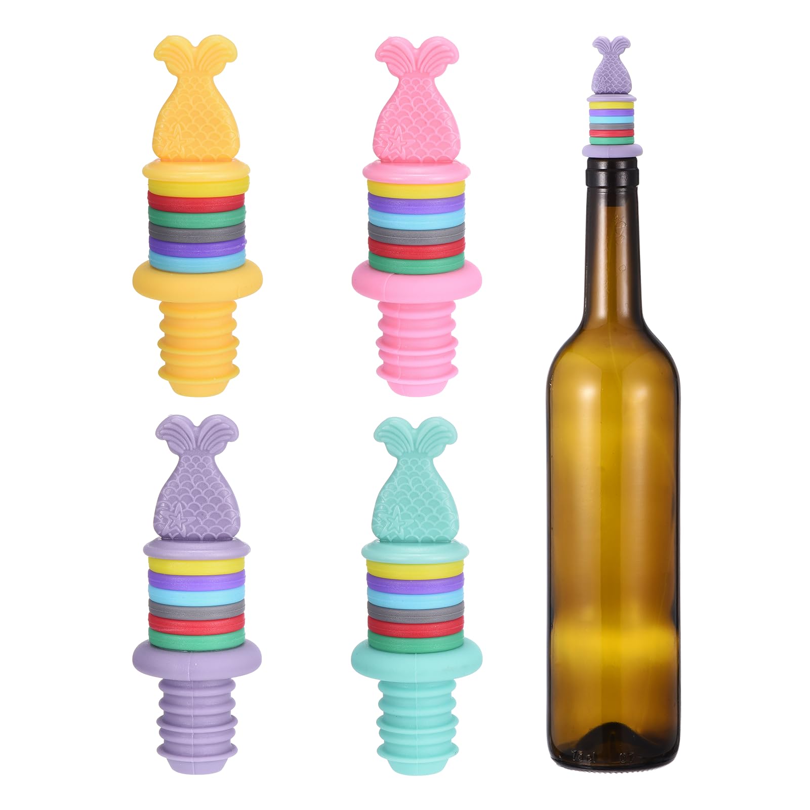 Divertidos tapones de vino con forma de pez para compartir sonrisas 1