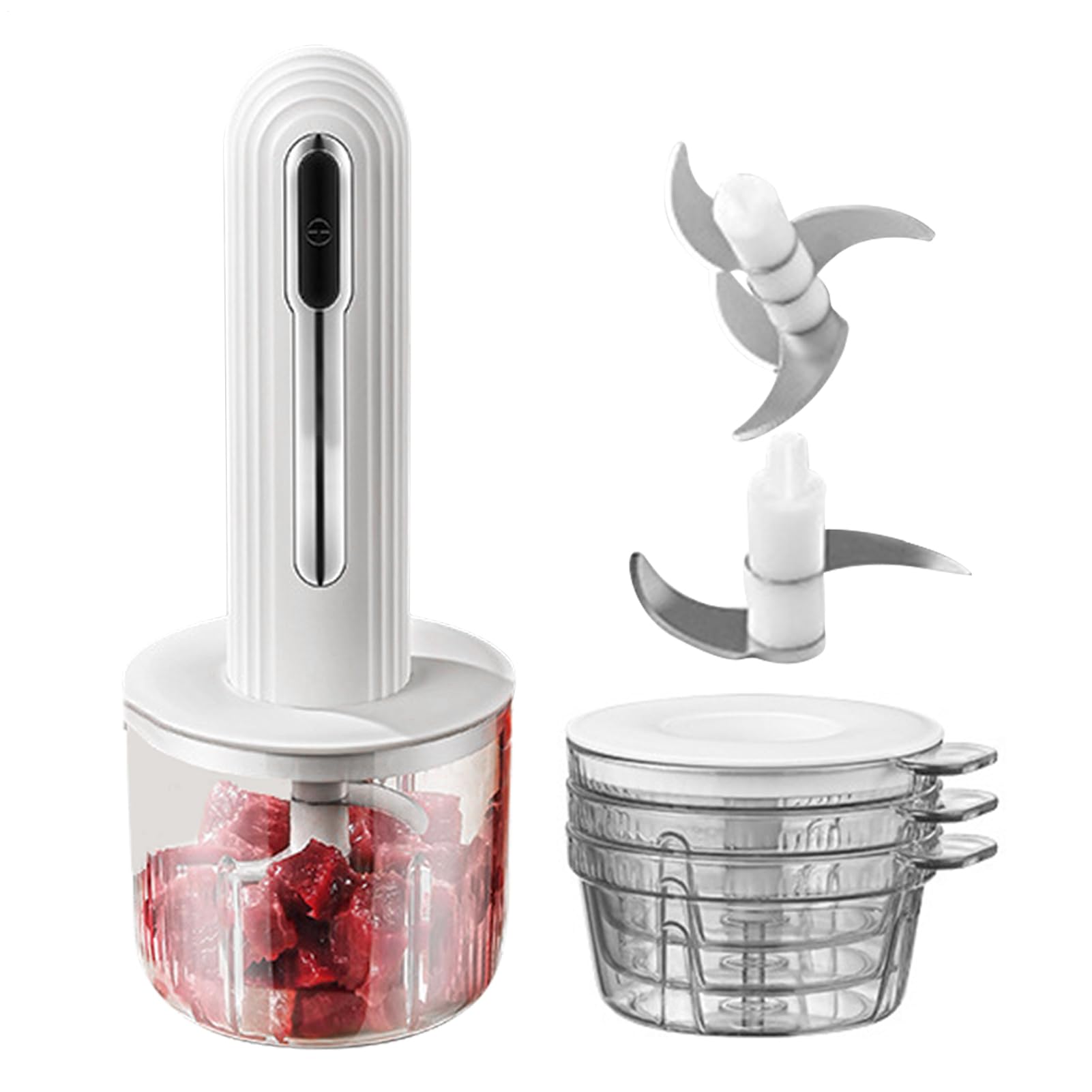 Moulin à aliments rechargeable USB, mini hachoir électrique légumes et fruits sans fil