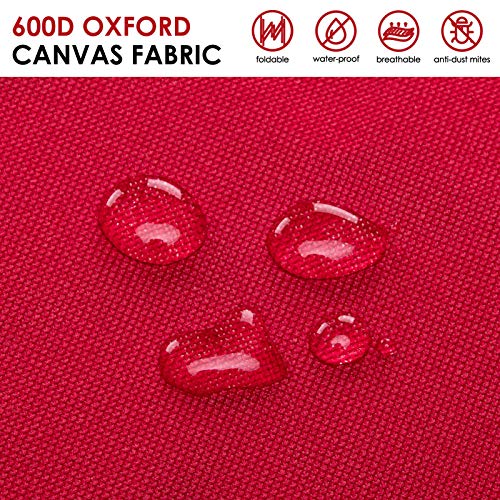 Wbhome Christmas Ornament Storage Box With Lid, 3''& 4'' Compartment Storage Container With Adjustable Dividers, Keeps 114 Holiday Ornaments & Decoration Accessories, Red #TOP7