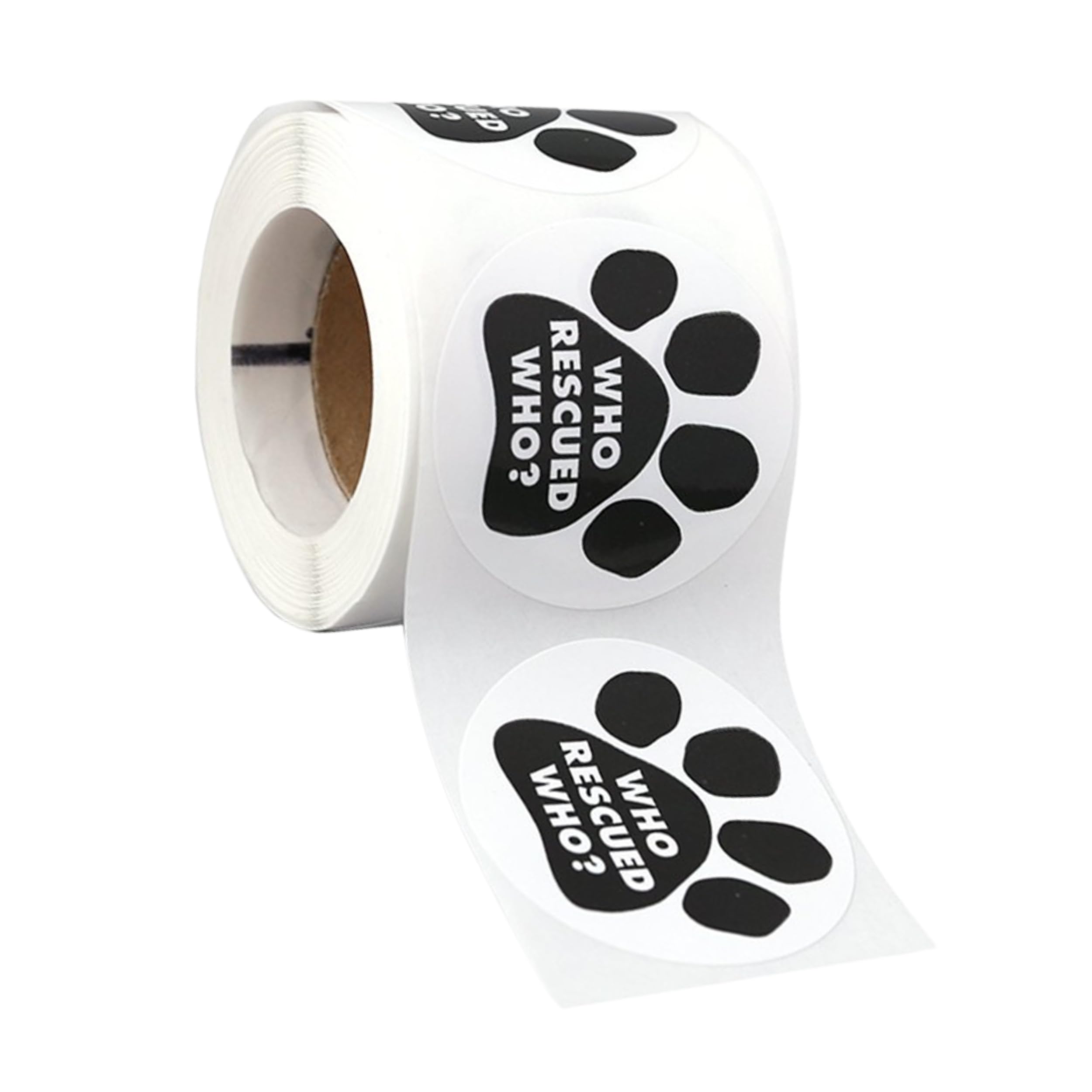 250 Live Who Rescue Who Stickers for Animal Cruelty Awareness - Stickers for Animal Clinics, Pet Lovers, Labels, Pet Businesses, Scrapbooks & More!