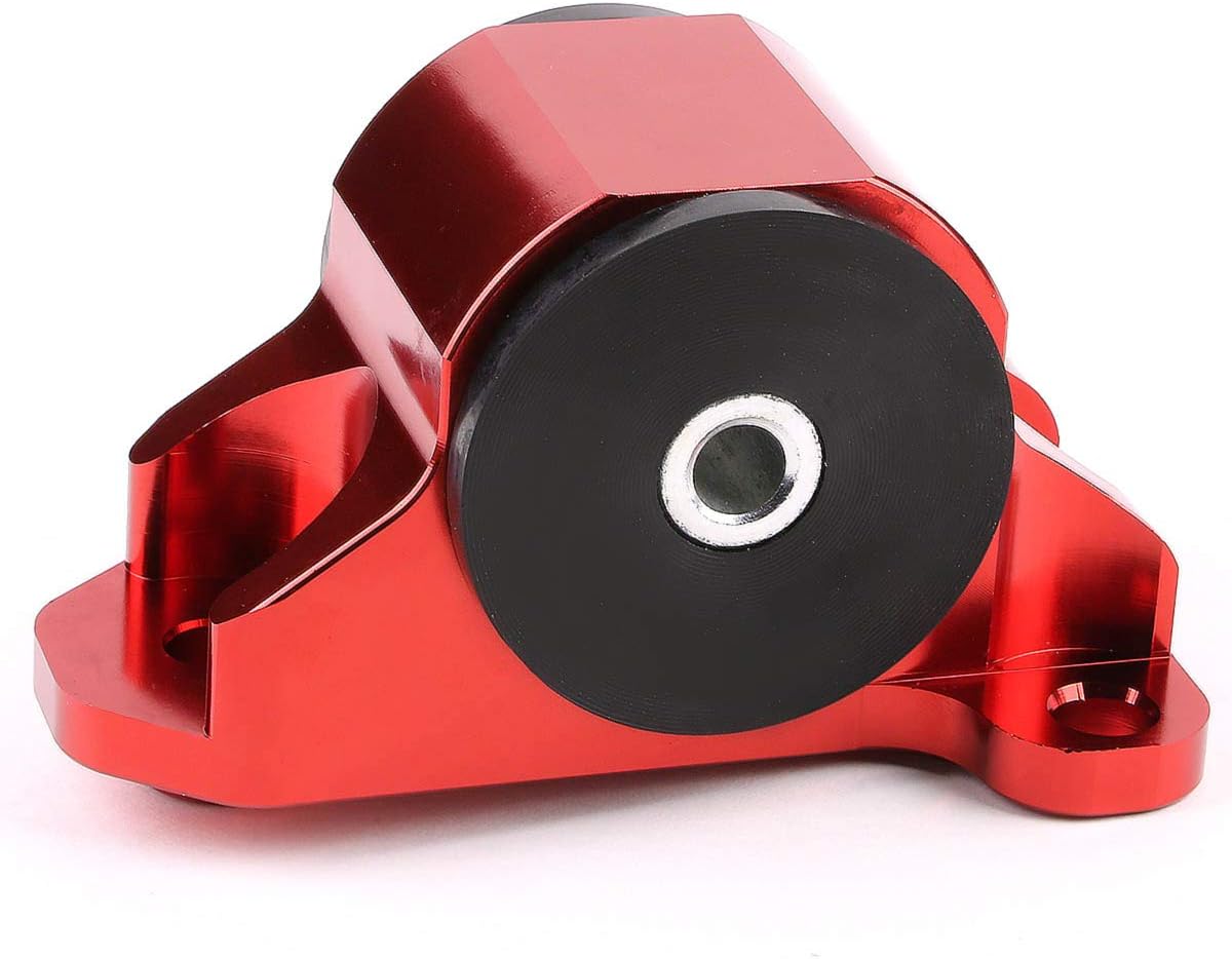 Auto Dynasty Compatible with Honda Civic/Acura Integra B & D Series MT 3pcs Billet Aluminum 3-Bolt Engine Mount Kit (Red)