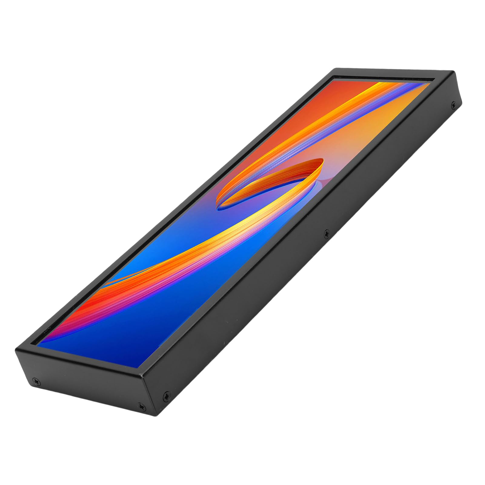 ZJchao 8,8-calowy Wyświetlacz Temperatury Komputera, Monitor LCD FHD IPS 1920x480 z obudową ze Stopu Aluminium do Obudowy Komputera Monitorowanie Procesora GPU RAM (Wersja zwykła)