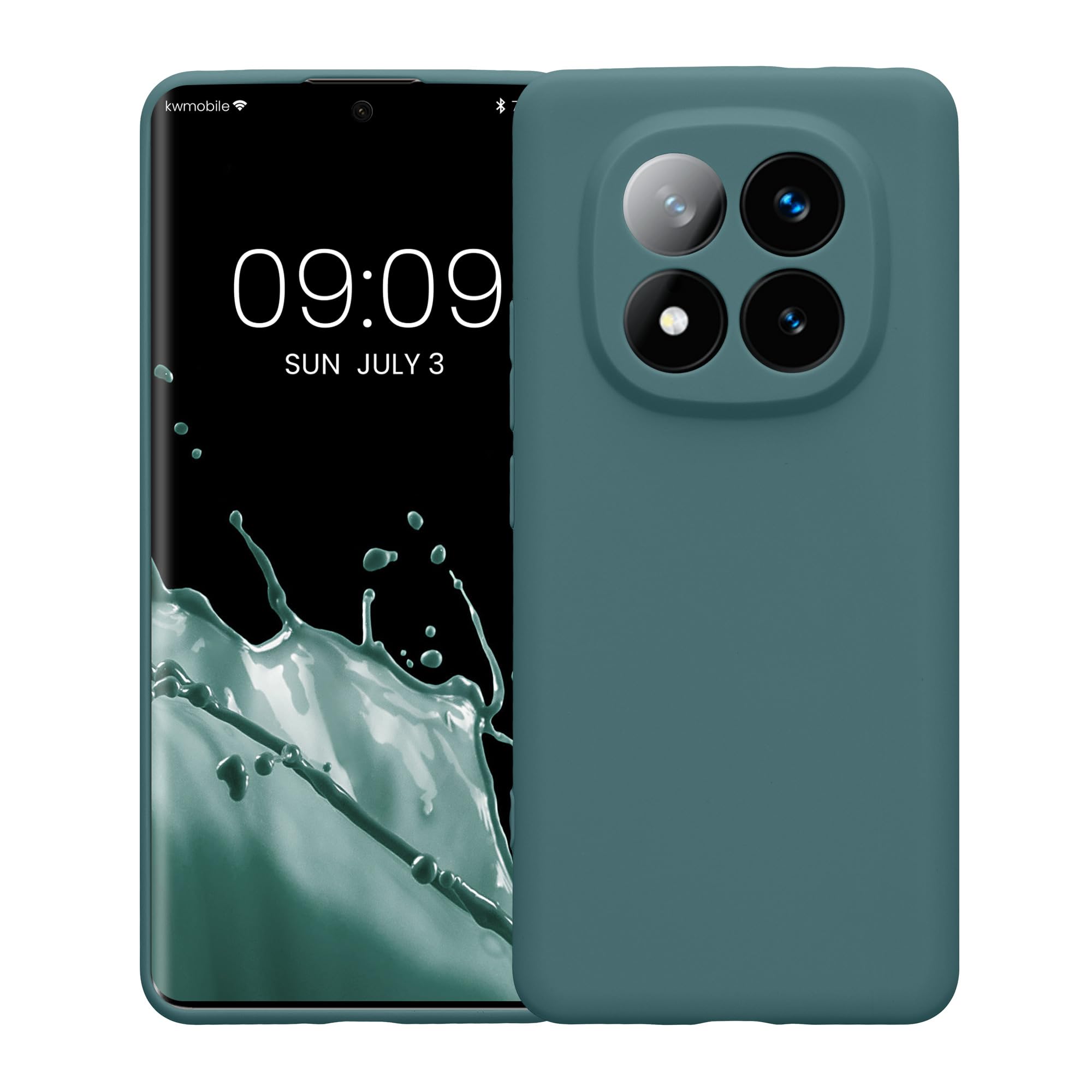 Natbok Designed For Redmi Note 14 Pro 5G/14 Pro 5G/Poco X7 5G Case,Flexible TPU [Brushed Texture] [Anti-Slip] Shockproof Military Protection Bumper Slim Phone Case,Black