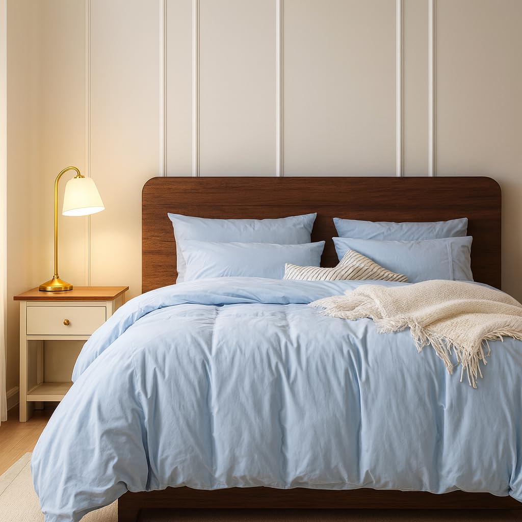 Luxury Microfiber Duvet Cover Set Linen for Full Size Beds – 3 Pieces Bedding Set with Soft Pillowcases, Breathable Comforter Cover for Home & Hotel Use, Machine Washable All Seasons Bedding Set