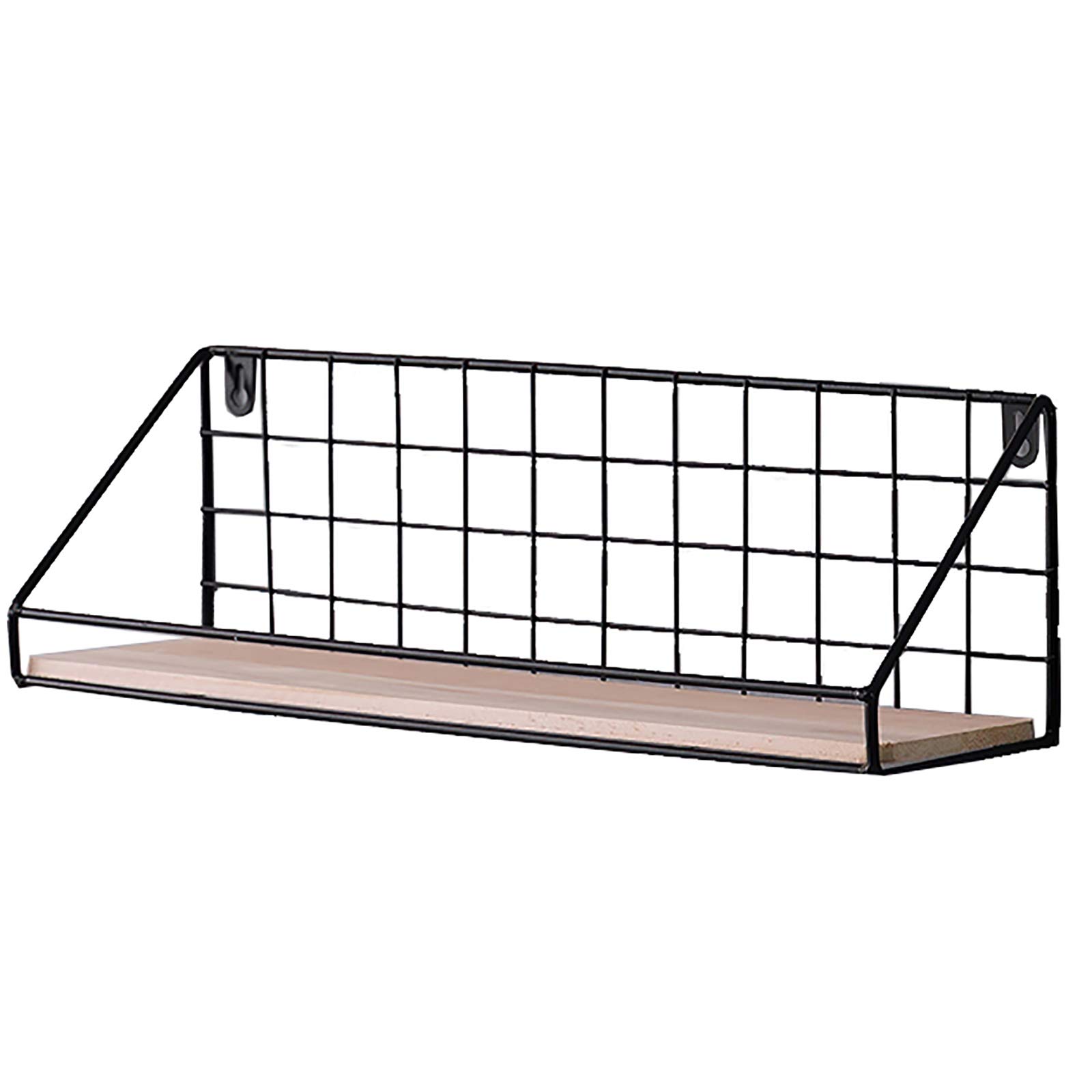 Support mural robuste en bois et métal rustique pour une décoration d'intérieur durable