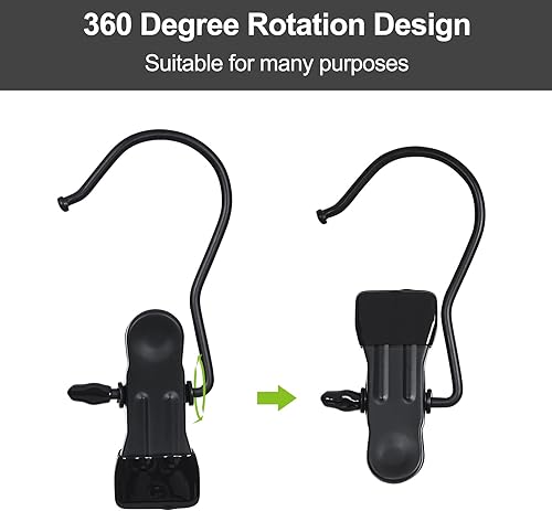 Miniatura 7 de BEWISHOME 30 ganchos para botas para armario ganchos de lavandería con clips clip de sujeción para colgar botas alfileres de ropa clip portátil para