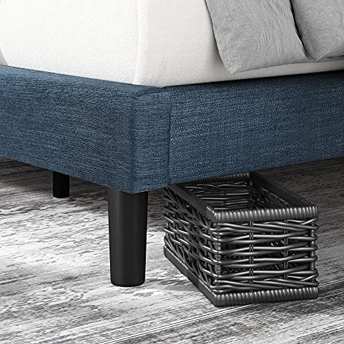 Zinus Omkaram Upholstered Platform Bed Frame / Mattress Foundation / Wood Slat Support / No Box Spring Needed / Easy Assembly, Queen #TOP7