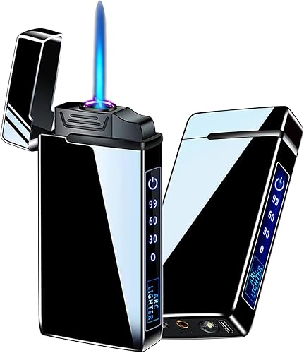 Encendedor de arco, encendedor eléctrico de butano recargable 2 en 1, encendedor recargable USB de alta calidad con pantalla LED, encendedor Encendedor de arco, encendedor eléctrico de butano recargable 2 en 1, encendedor recargable USB de alta calidad con pantalla LED, encendedor