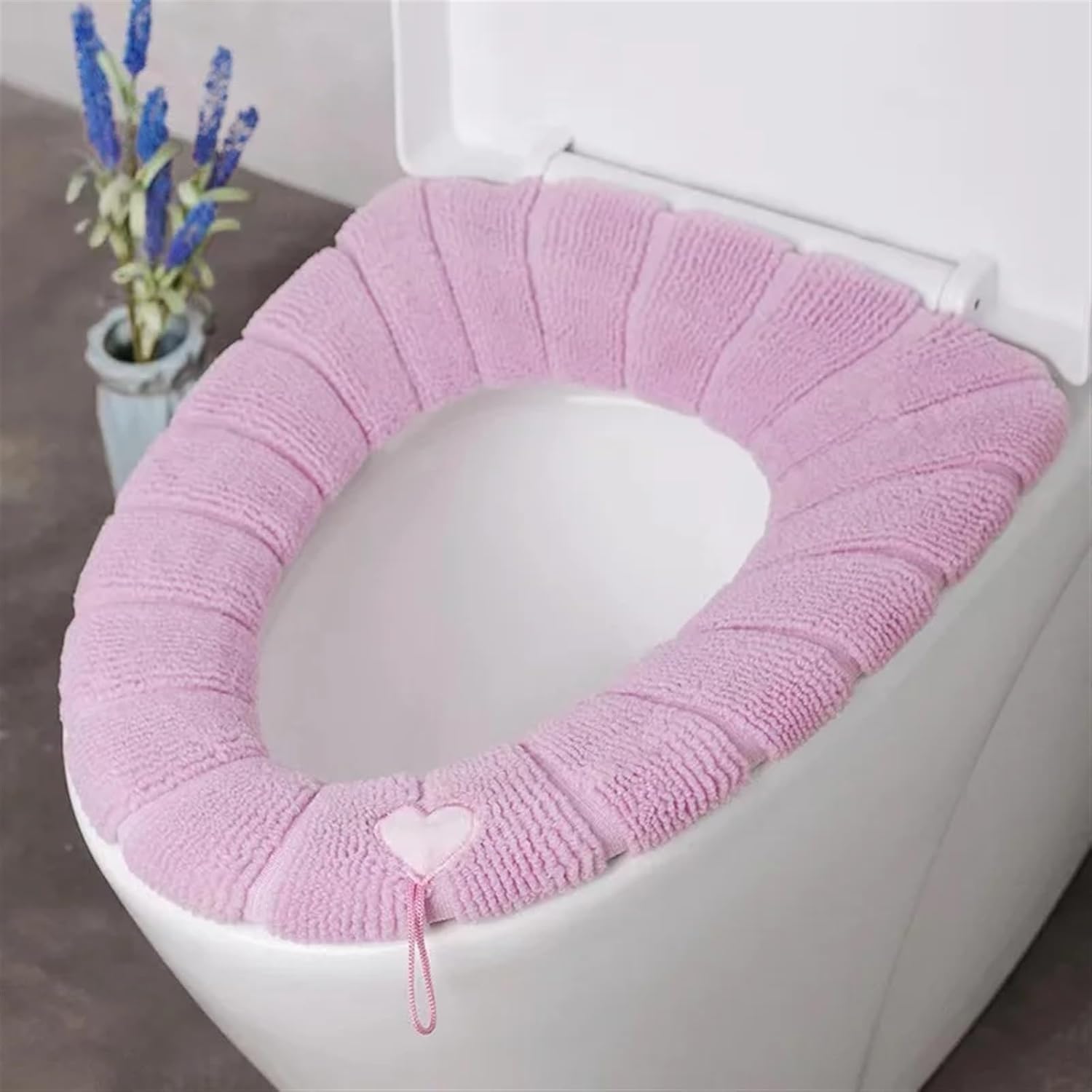 Toilet Seat Thicken Cover Mat Bathroom Toilet Pad Cushion with Handle Thicker Soft Washable Closestool Warmer Accessories (Size : 4)