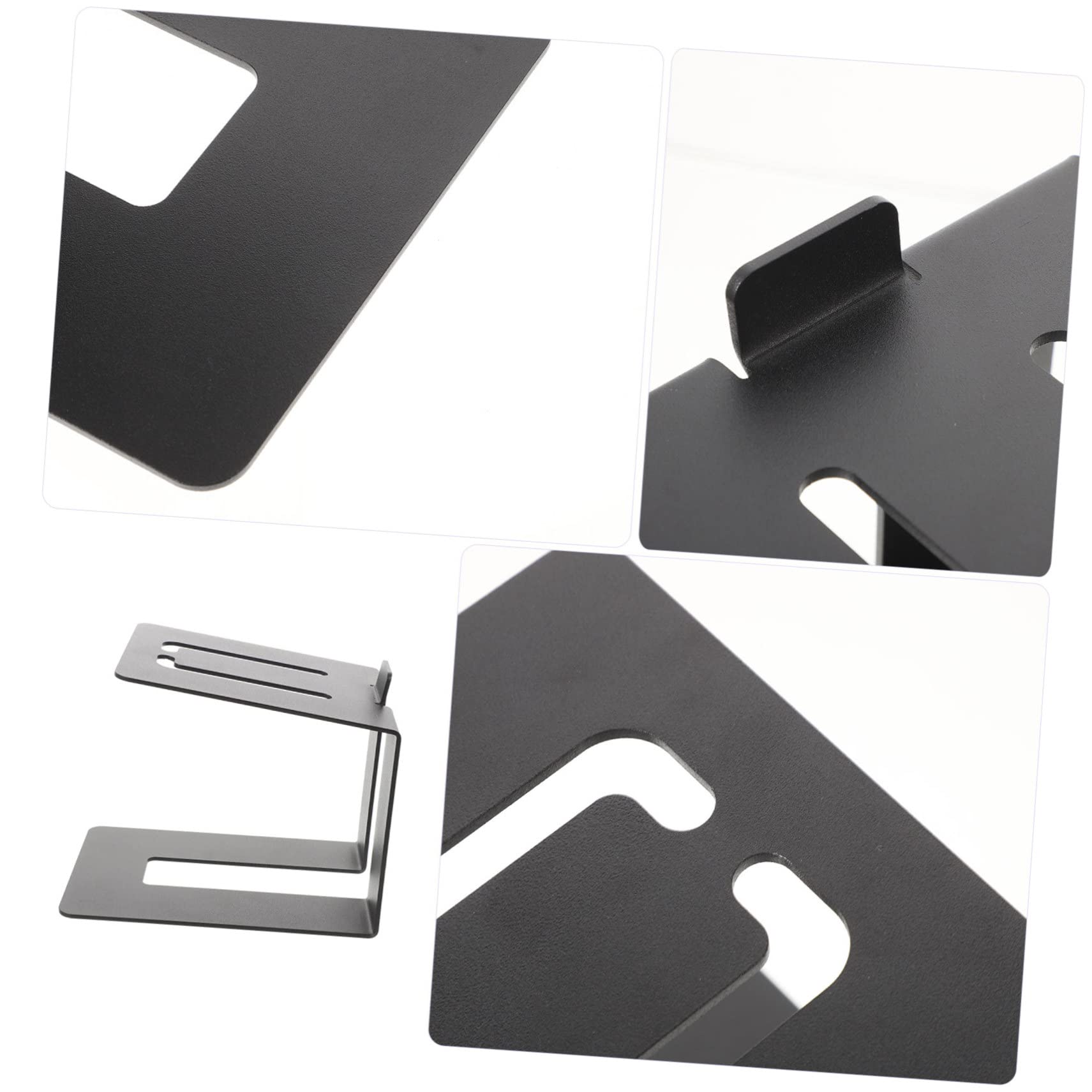 TOYANDONA Support De Haut-Parleur De Bureau en Métal Support pour Enceintes De Moniteur Stabilité Et Absorption des Vibrations Noir 1 Pièce