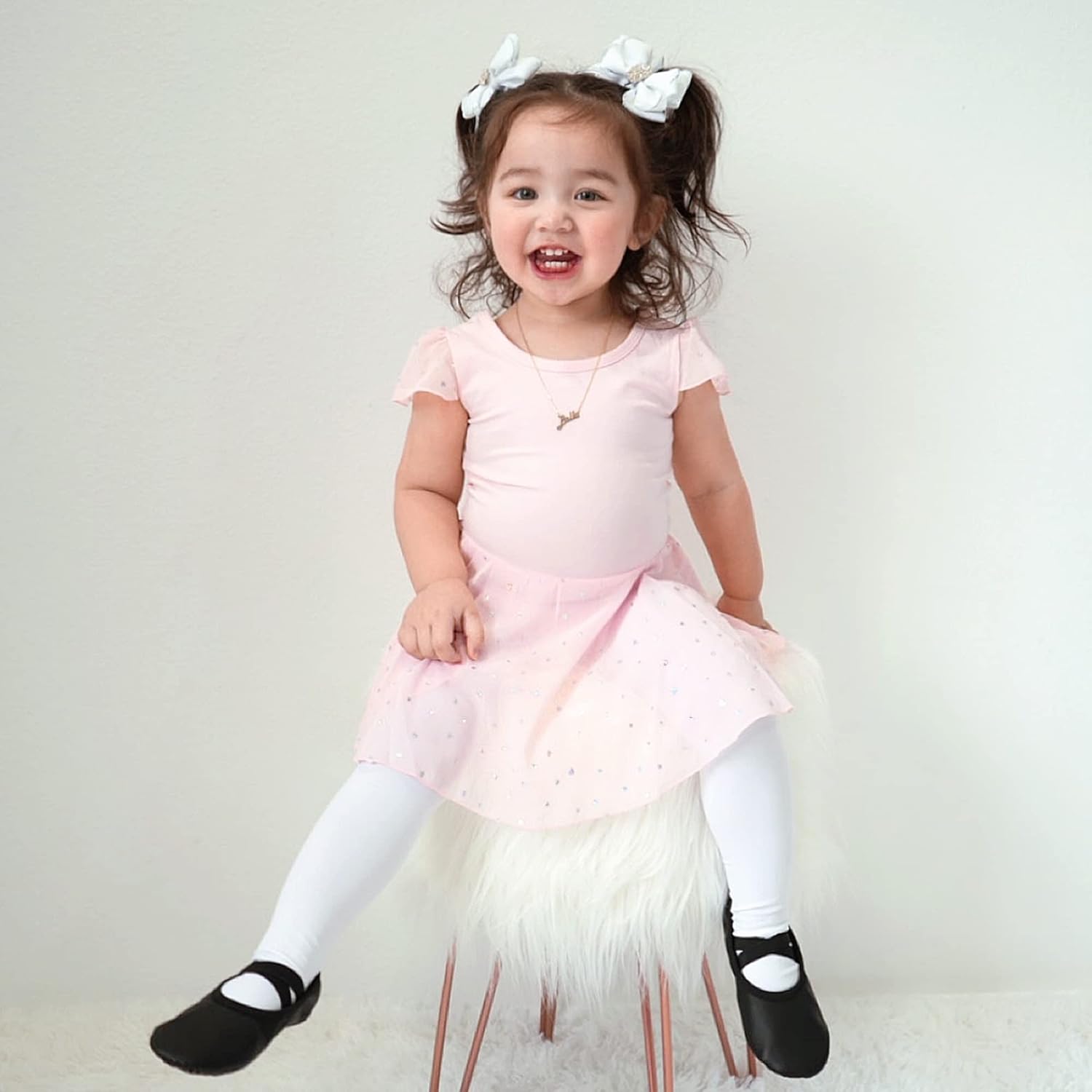 Stelle Ballet Leotards for Girls Dance Leotard with Skirt Toddler Pink Ballet Outfit Ruffle Sleeve Kids Dance Dress - Image 3