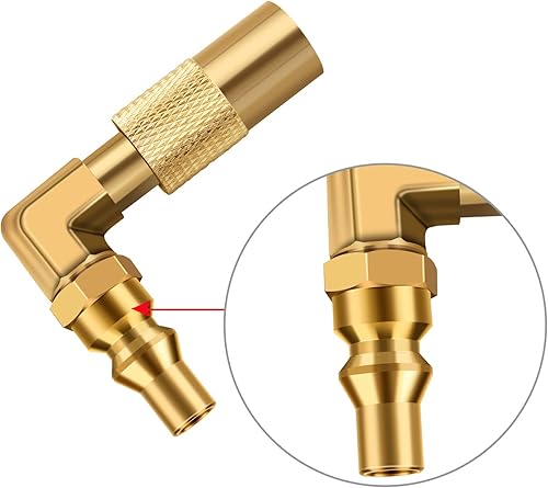 Miniatura 6 de WADEO Adaptador de codo de conexión rápida RV de 14 de pulgada de baja presión para Blackstone 17 pulgadas y 22 pulgadas de gas propano parrilla de