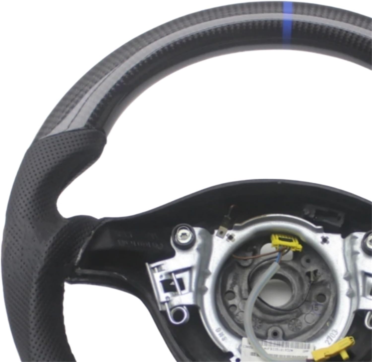 Replacement For VW Golf 4 Mk4 GTI 1997-2002 Leather Carbon Fiber Steering Wheel Car Accessories(Red)