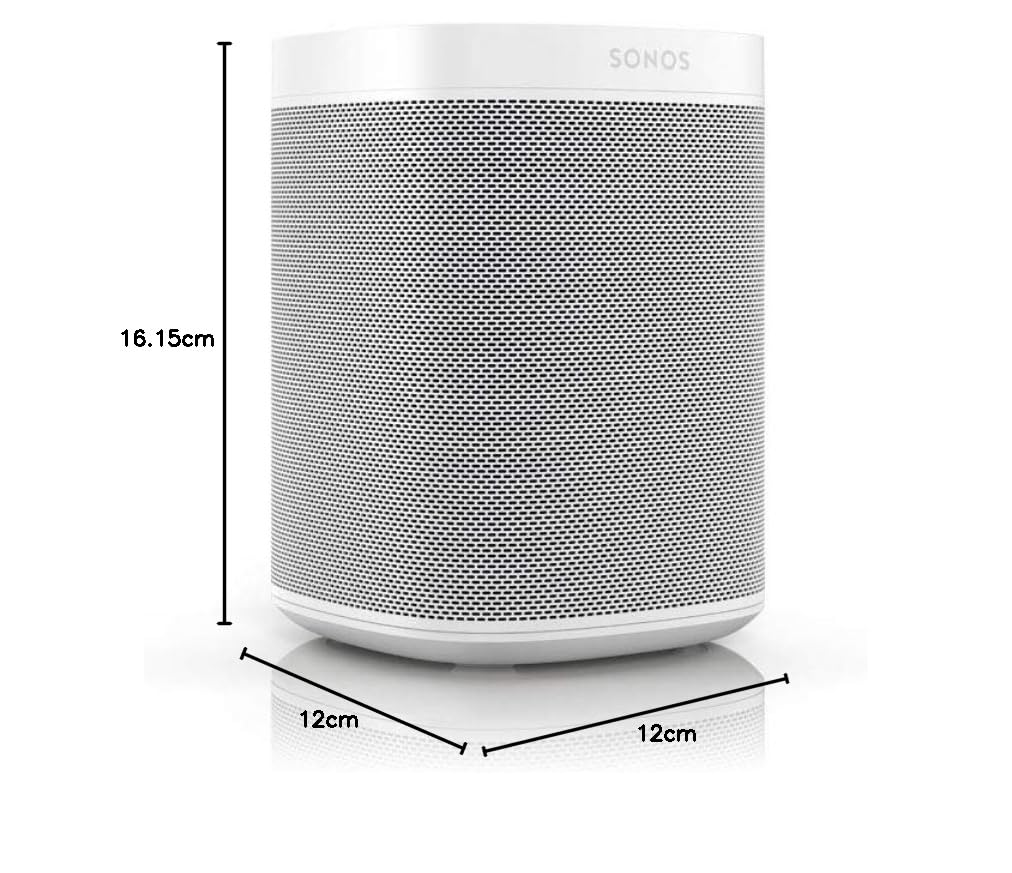 Sonos One Generazione 2 Smart Speaker Altoparlante Wi-Fi Intelligente, con Alexa integrata, AirPlay e Google Assistant, Bianco