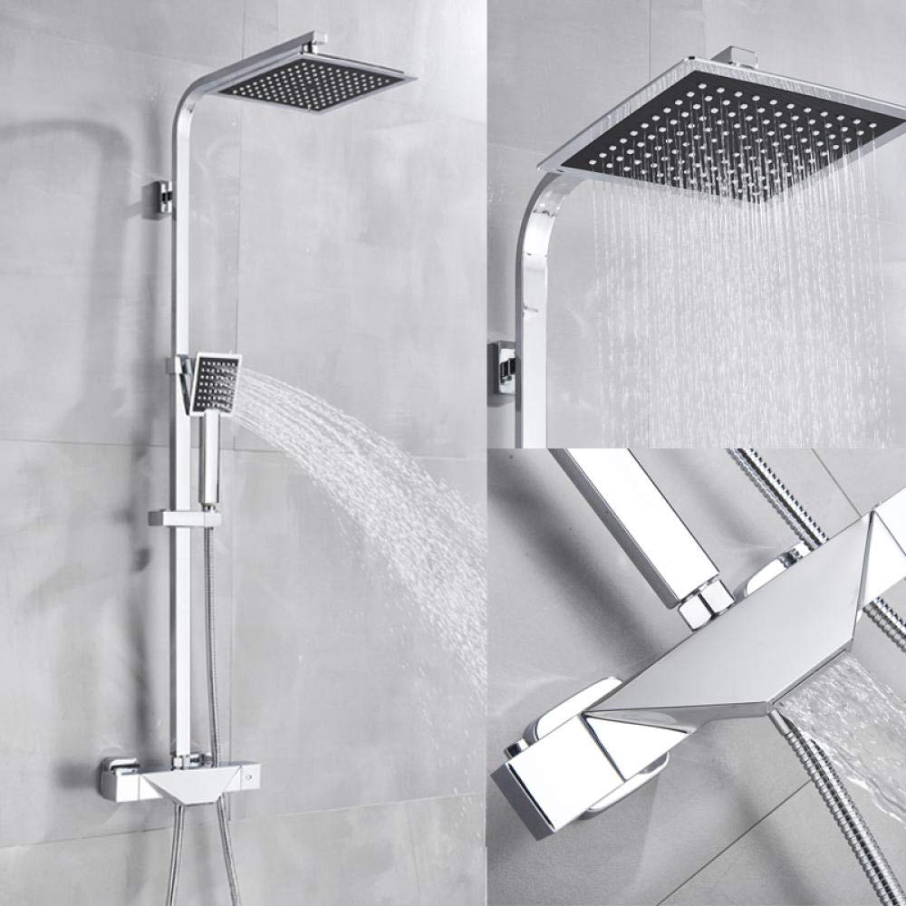 Robinet de baignoire mural noir de style moderne et sa douche de tête 8"