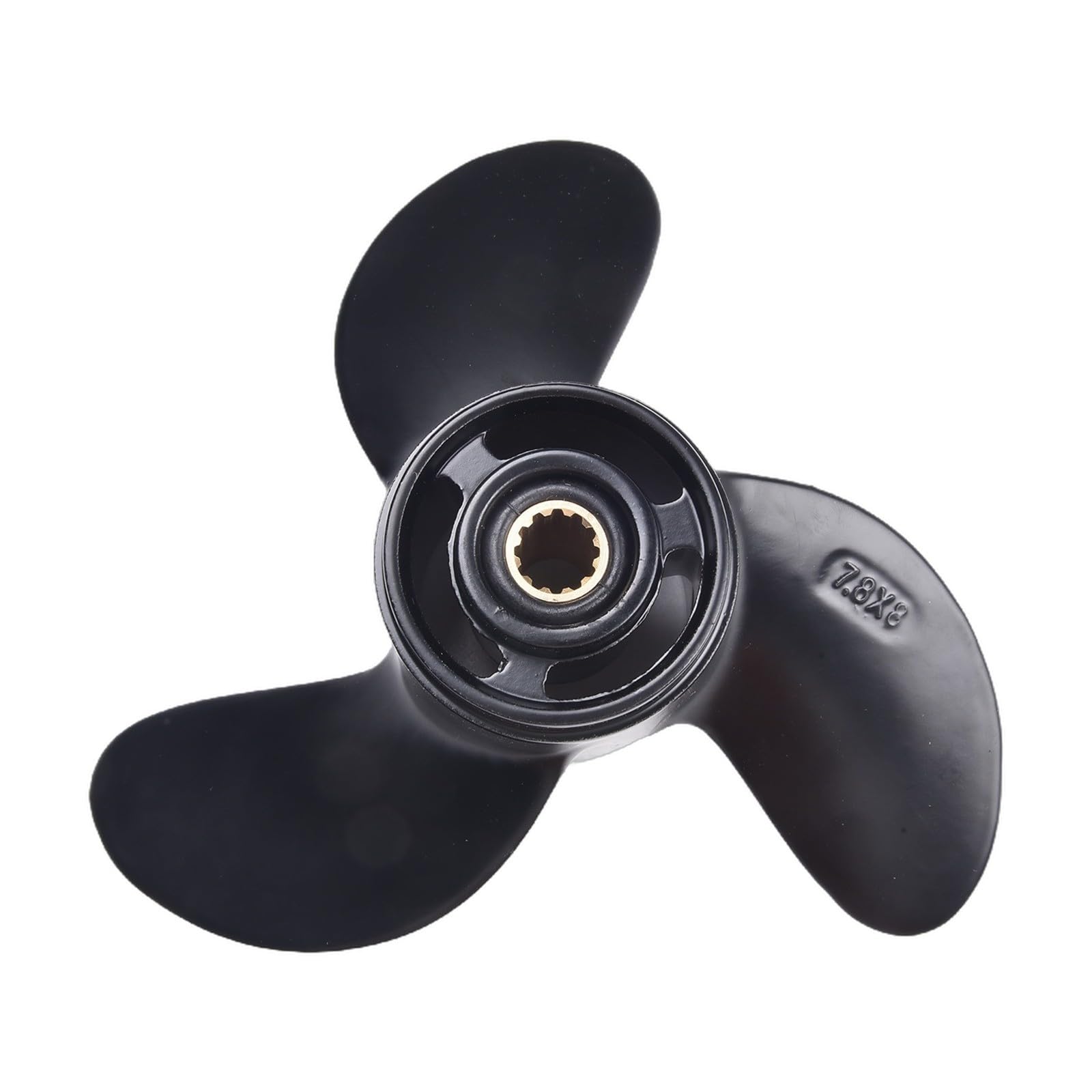 Aluminium-Außenbord-Propeller 19,8 cm x 8 für Mercury 2-Takt 5 PS, Tohatsu 4–6 PS, HANGKAI 6 HP, Hyfong 4–6 PS kompatibel