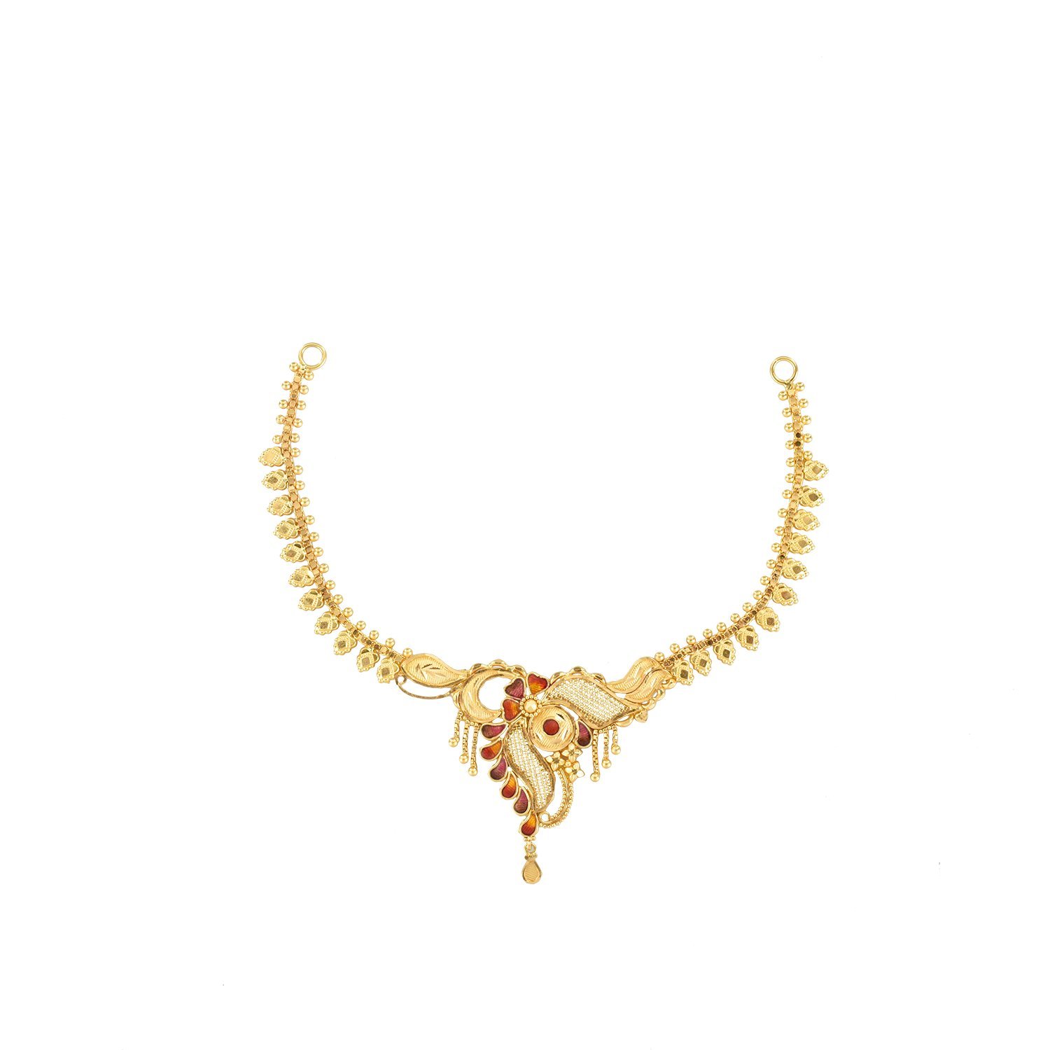 Regular Collection 22K (916) Yellow Gold Choker Necklace For Women - 8.45 Grams-image-28