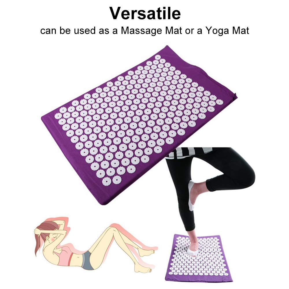 MU Estera de Acupresión de Lujo, Cojín de Masajeador de Cuerpo Completo para Espalda, Piernas, Cuello, Ciática, Terapia de Punto de Activación, Alivio Del Dolor, Azul
