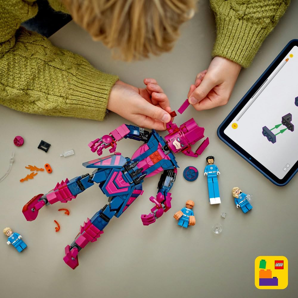 LEGO | Marvel Figurka Fantastycznej Czwórki kontra Galactus 76316 | Zabawka dla 9-latka, duża figurka Galactusa, prezent dla fana Marvela 9+, klocki dla chłopca i dziewczynki, 427 elementów