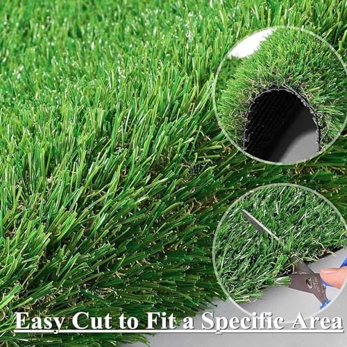 Image of 35mm Artificial Green Grass Mat PP & PE Material | Thick Synthetic Lawn Turf Carpet for Balcony, Terrace, Garden & Outdoor Flooring - Size- 2x10 feet /60x300 cm /24x120 in