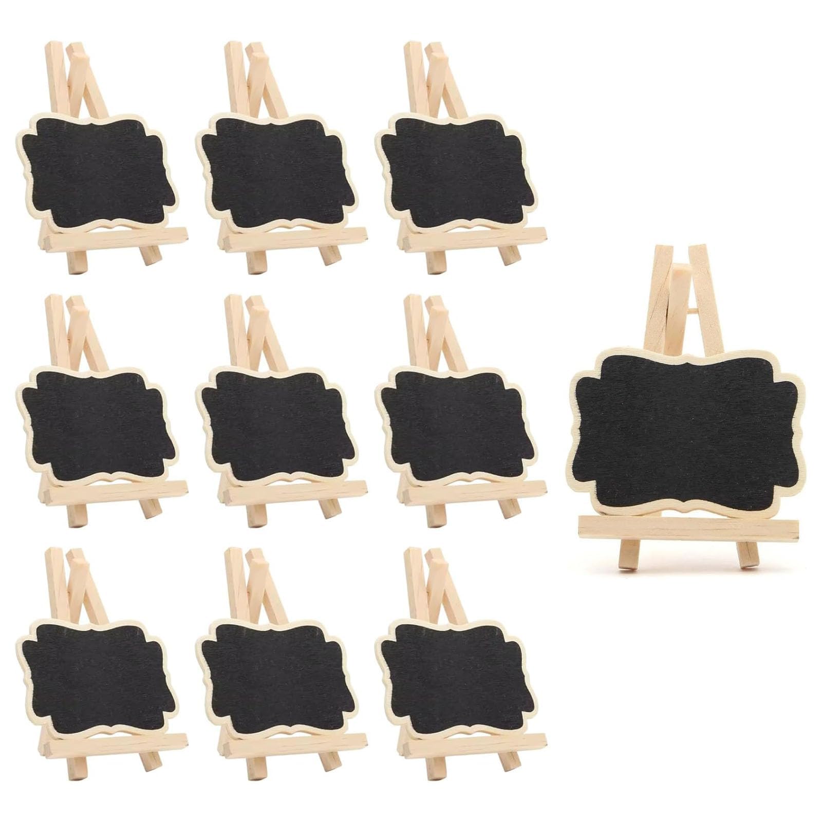 10-Piece Mini Chalk Boards with Stands, Small Chalkboard Signs for Wedding Table Numbers, Price Tags and Message Board, for Wedding Party Event Decor