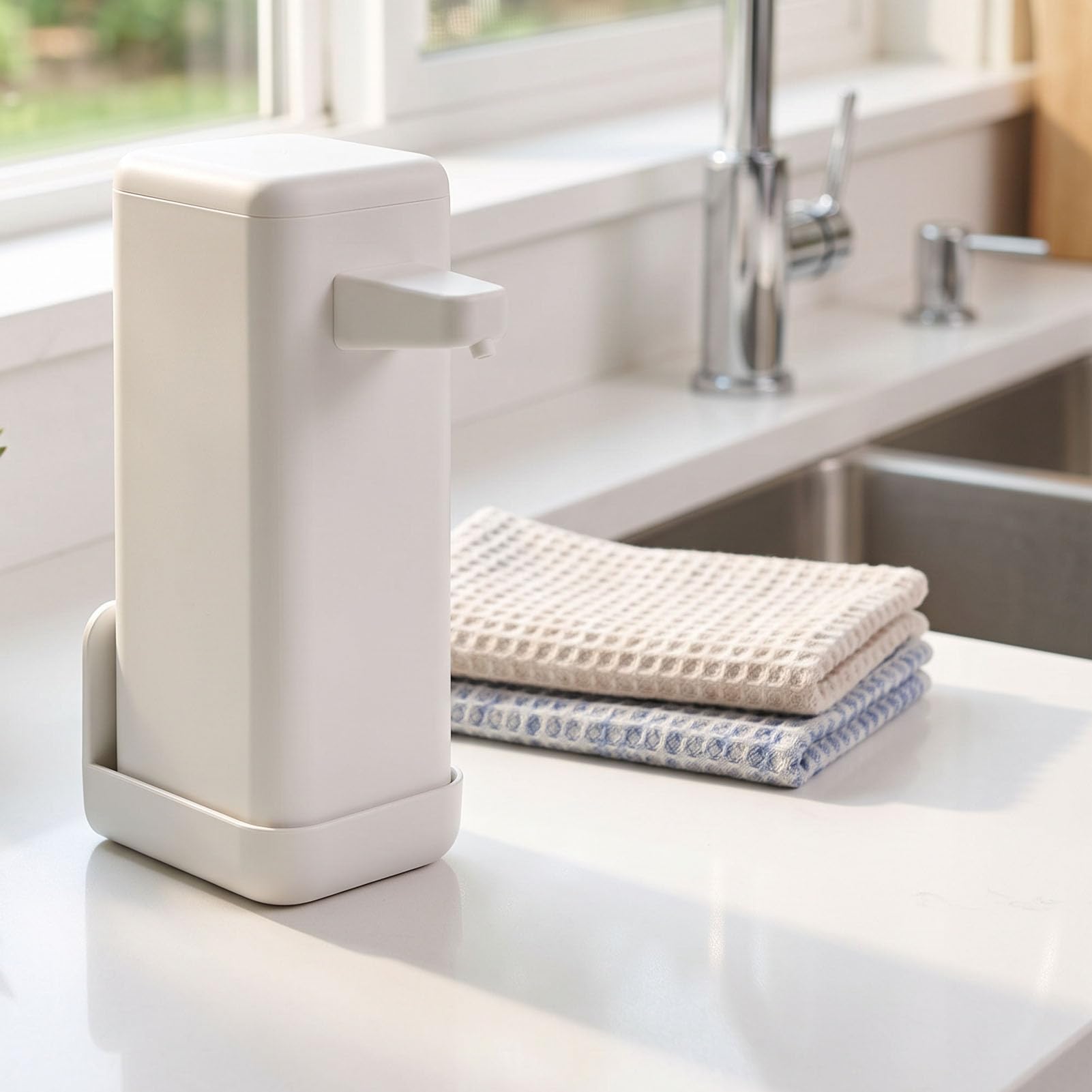 Zerodis Dispensador Automático de Jabón para Manos, Material ABS de 400