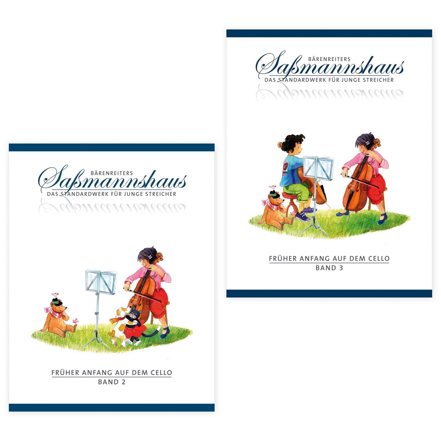 Primo inizio sul violoncello volume 2 + 3 | Una scuola di violoncello per bambini | Saßmannshaus | BA09692 + BA09693 | Bärenreiter Verlag | ISMN 9790006536559 + 9790006536566 | soundman Colophonium
