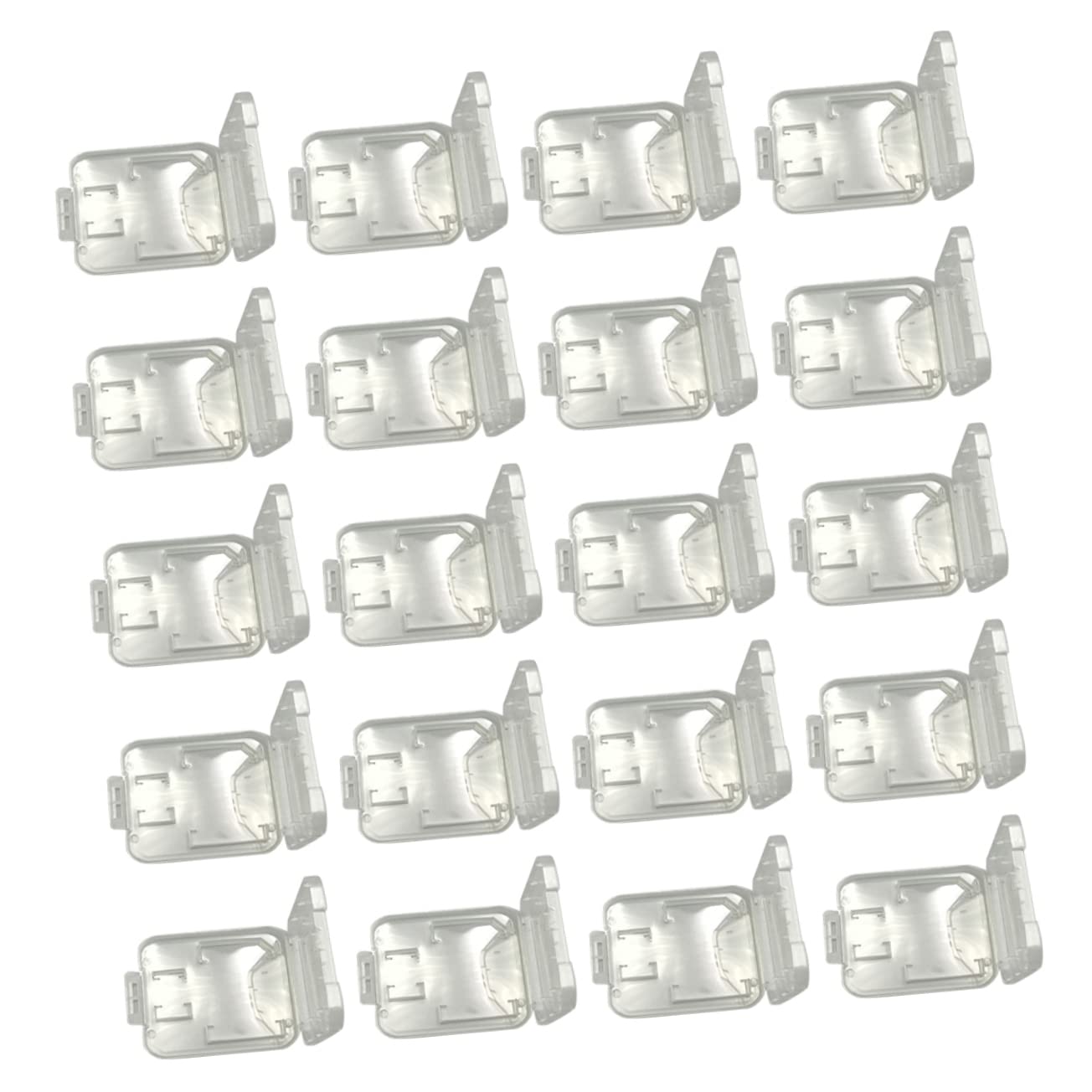 SEWACC 20pcs Clear Plastic Memory Card Holder Cases Durable Storage for and T Flash Cards Transparent Design for Easy Viewing Compact Odorless Memory Case