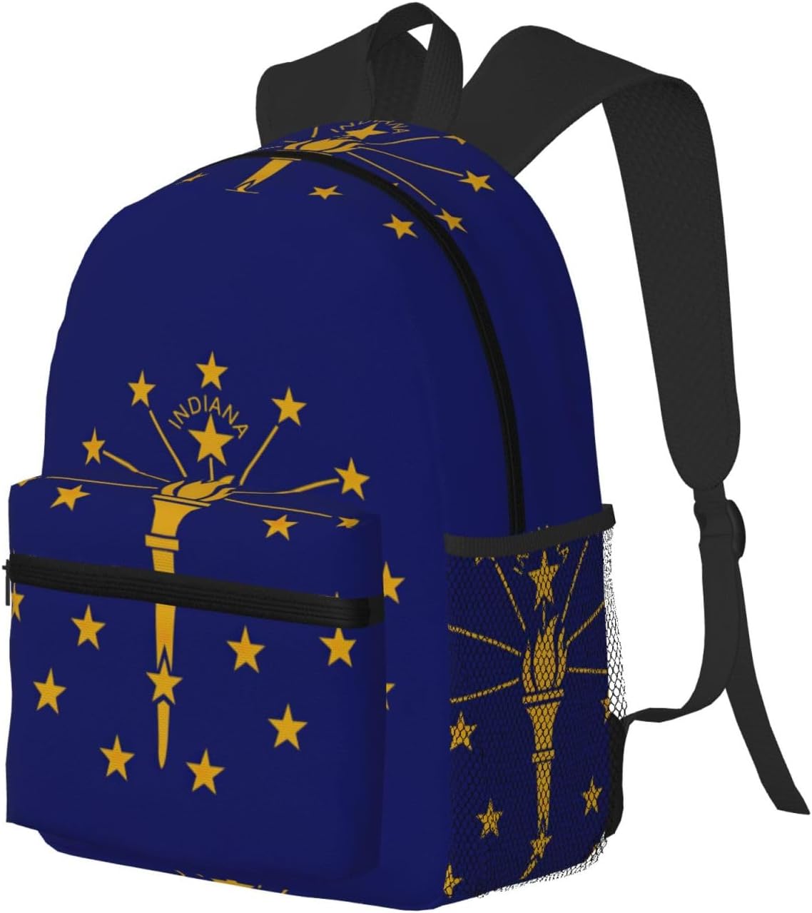 Indiana State Flag Backpack Large Sports Bag, Best for Basketball, Soccer, Volleyball, Swim, Gym, Travel