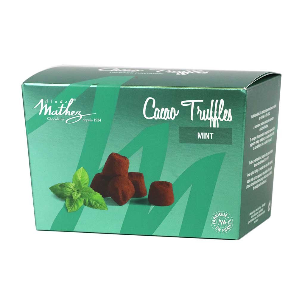 Mathez French Chocolate Truffles with Mint, 8.8oz Box