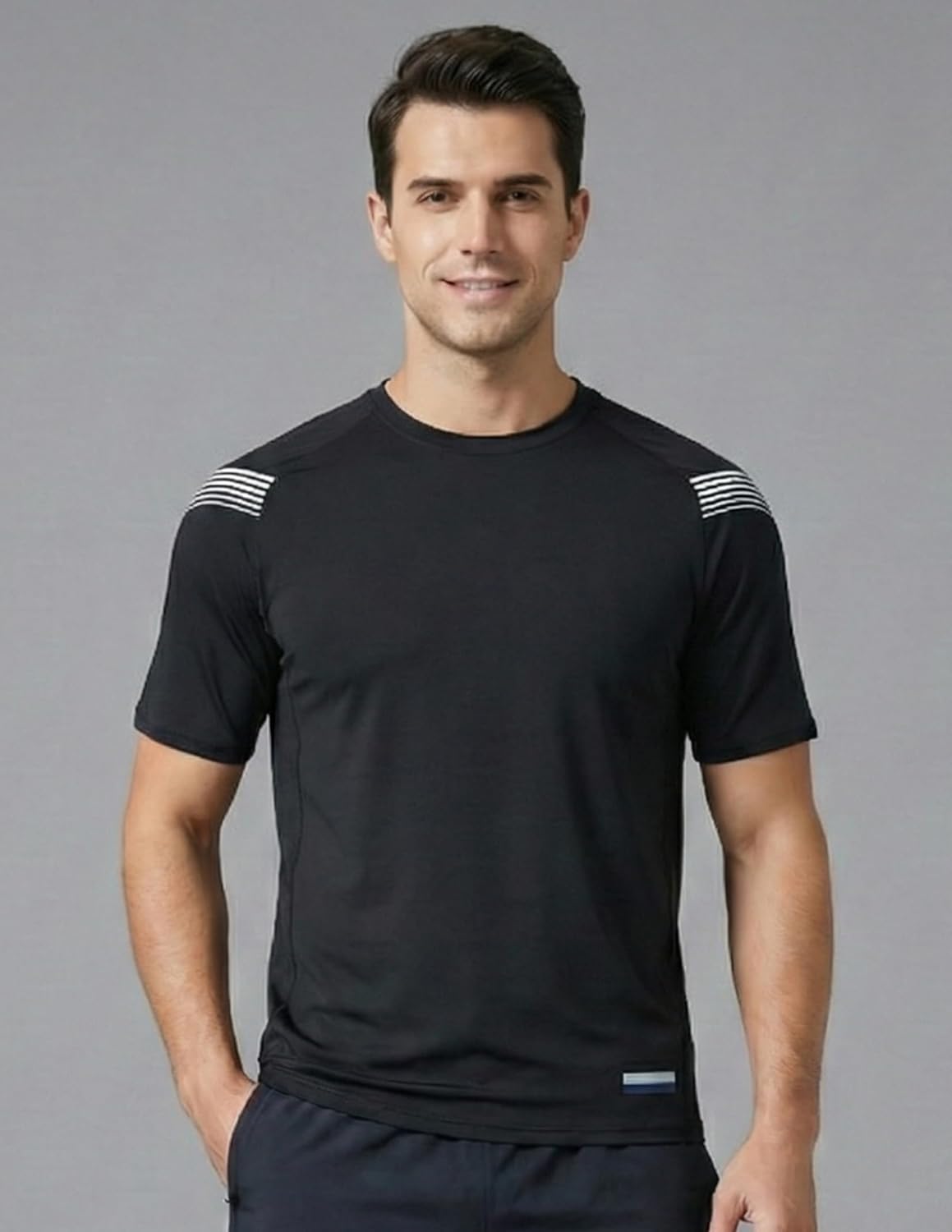 5 Pack Men’s Active Quick Dry Crew Neck T Shirts | Athletic Running Gym Workout Short Sleeve Tee Tops Bulk - Image 5