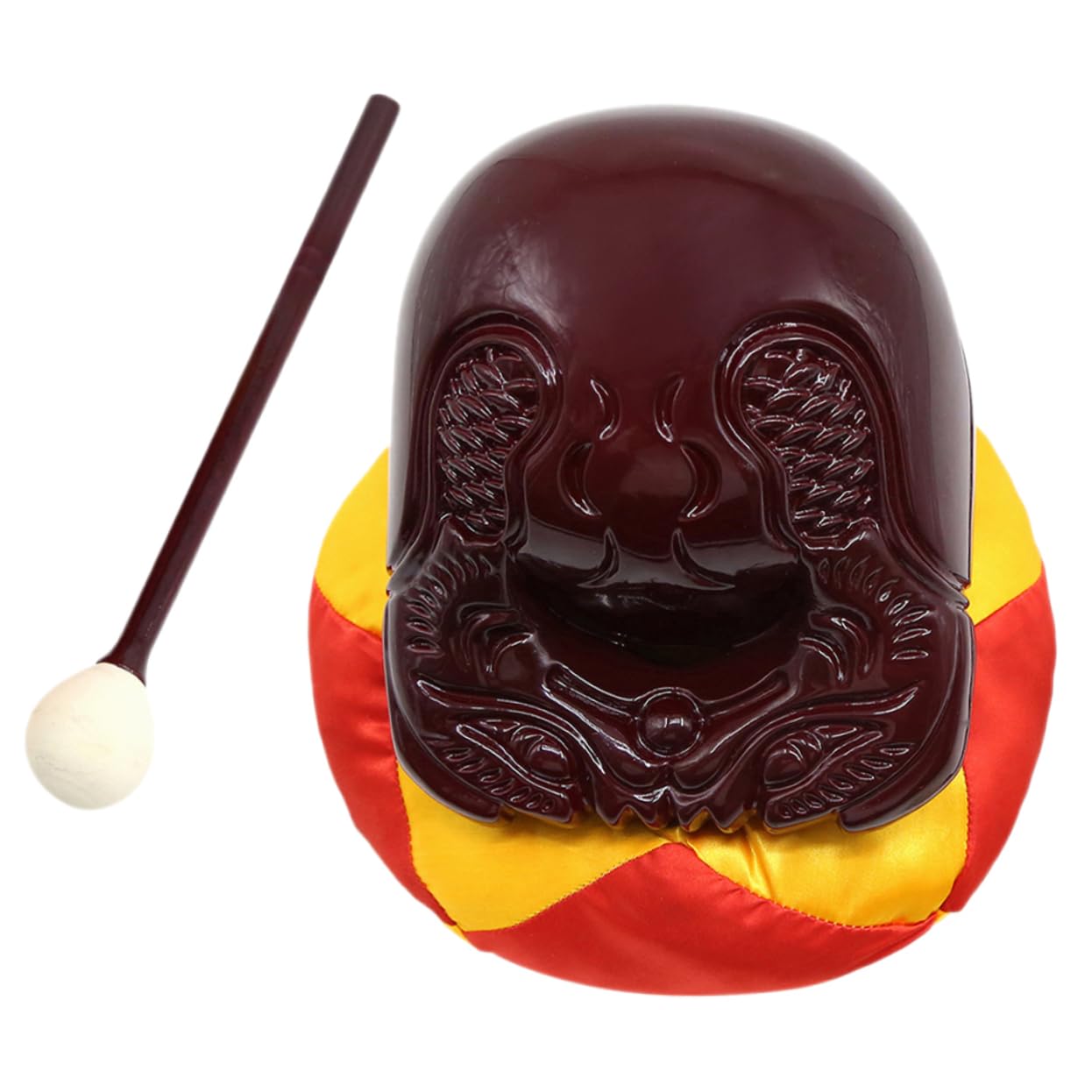 ERINGOGO Wooden Fish Drum Zen Block Buddhist Musical Instrument for Meditation Rooms