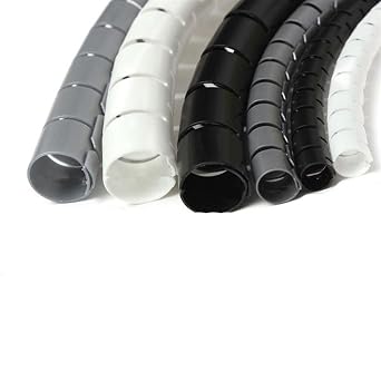 Spiral Protector Cable Protection Sleeve Winding Tube 8mm to 20mm Inside Diameter Wire Organizer Tube Spiral Wrap Sleeve Winding Protector Wraps CableBlack,10mm 5 Meter