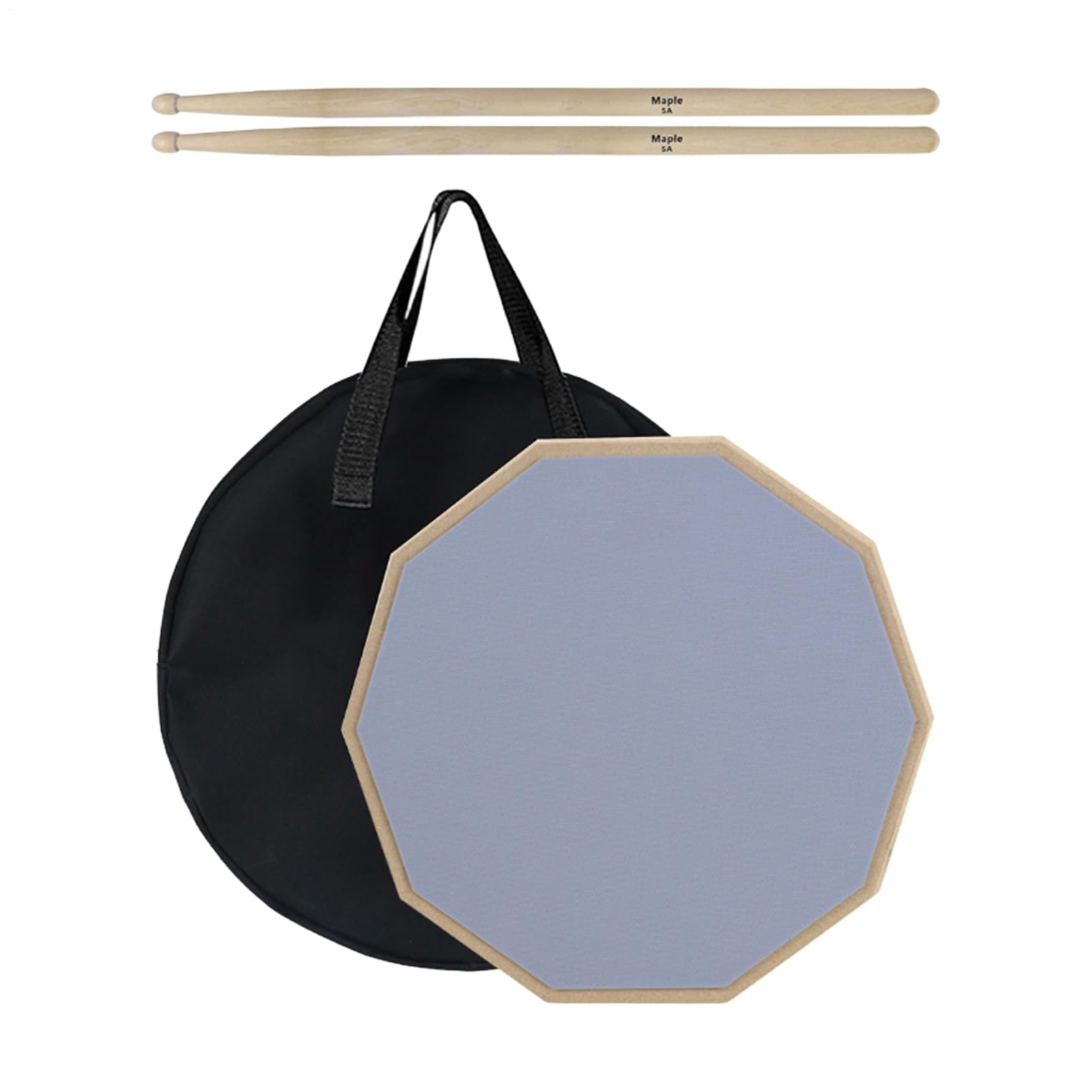 Pannelli Silenziatori per Batteria 30 cm Pannelli di Allenamento Antirumore | Set con Borsa e Tappetino per Bacchette per Studio Casa Scuola Per Casa Studio Viaggio Lezioni di Batteria e Pratica