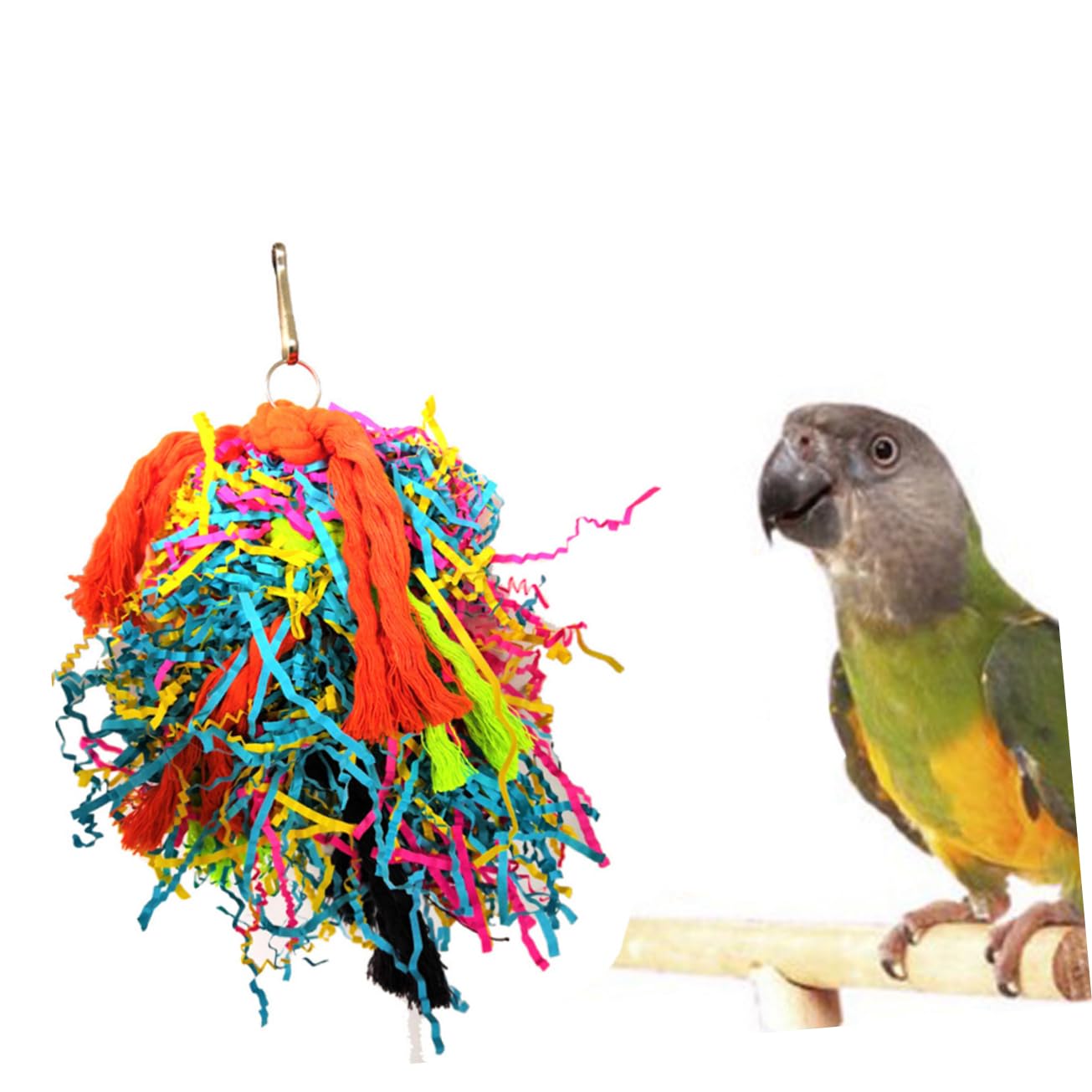 BESPORTBLE 9stücke Bunte Baumwoll-papagei Kau-spielzeuge Farbenfrohe Kaubälle Für Vögel Für Käfig-Dekoration Und Beschäftigung Sichere Und Gesunde Vogelspielzeuge