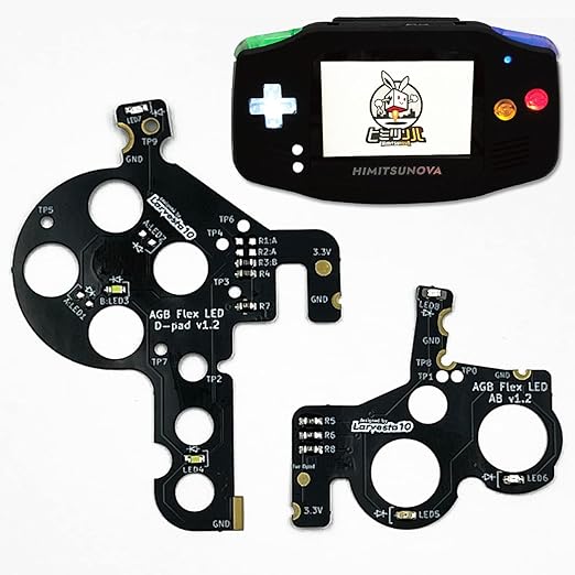 Amazon ヒミツノバ Gba用ボタンled簡単実装オリジナル基板agbflexled Sfcカラー 取付サポートページ有 本体 ソフト シェル Ips Gba Gbasp ゲームボーイアドバンス 本体 周辺機器