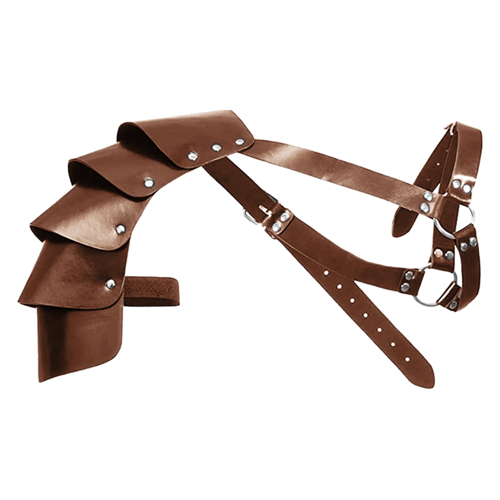 Hombreras medievales de piel sintética para hombre y mujer, armadura ajustable para caballeros, vikingos, Halloween, carnaval, LARP y cosplay