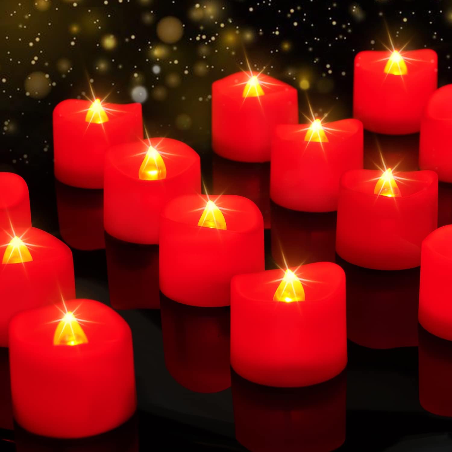 Homemory Flameless Candles, Pack of 24 Flickering LED Tea Light Candles