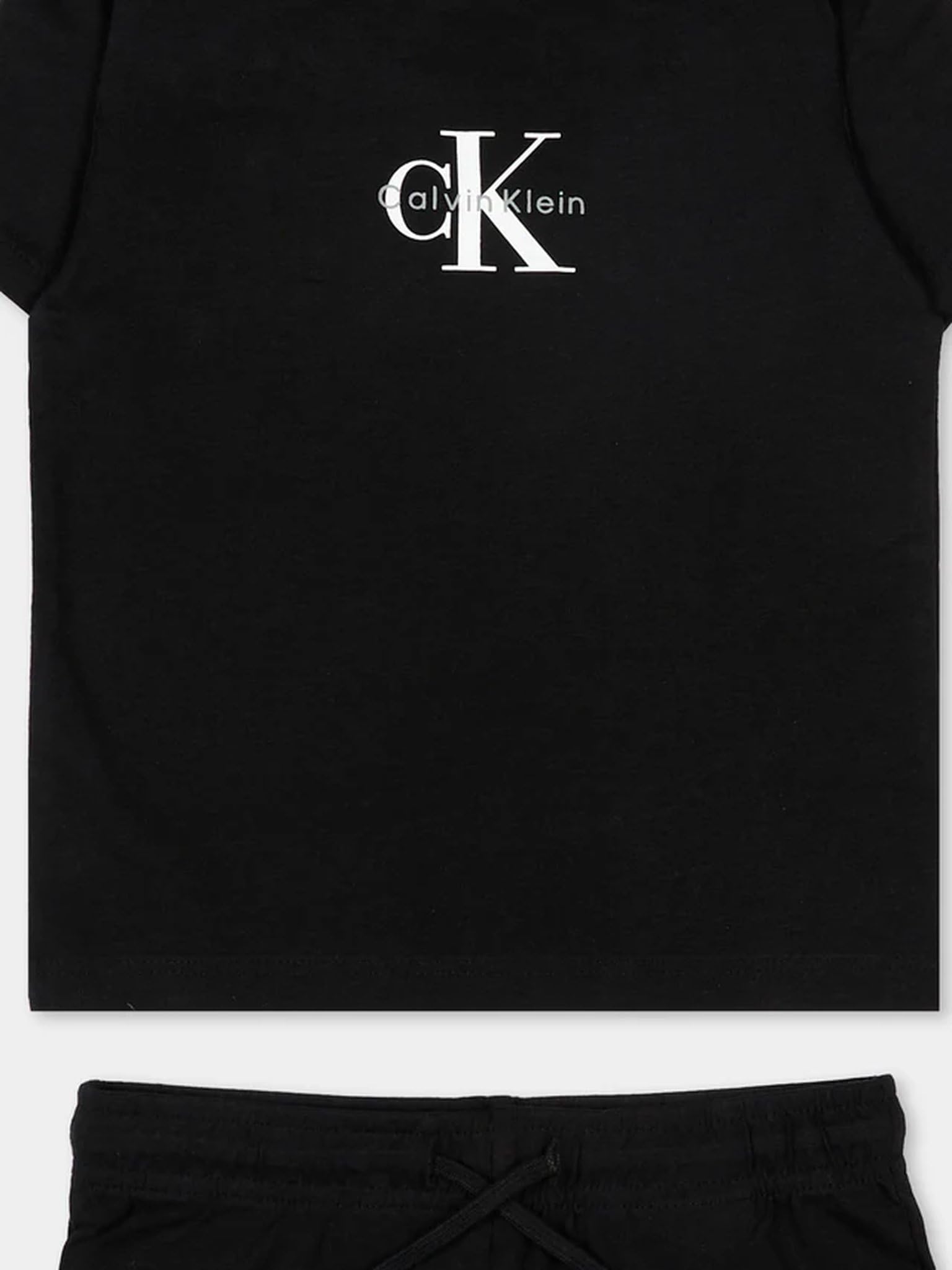 Calvin Klein Newborn 2Pc Knit Short Set BLACK (Deep Black Csi) 6 Month