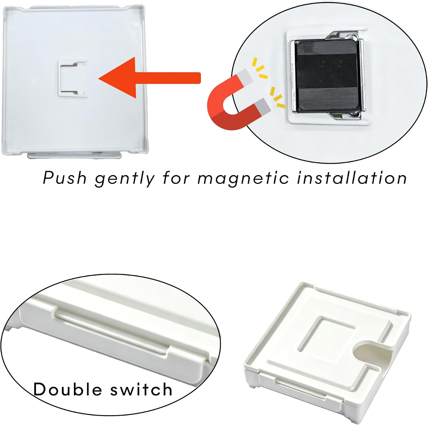 Magnetic Coffee Filter Holder White Storage Box 2 Pack