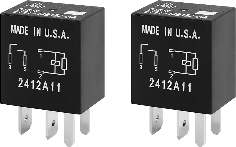 Relé automotivo NHHC 4 pinos 12 V 35 A para Ford, Lincoln e Mercury – Kit com 2 unidades