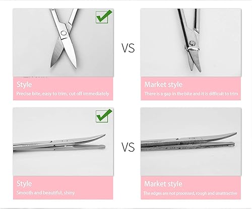 Miniatura 9 de Juego de 9 piezas de manicura profesional para el cuidado de las uñas, herramienta de pedicura de acero inoxidable, kit de aseo para cortaúñas de