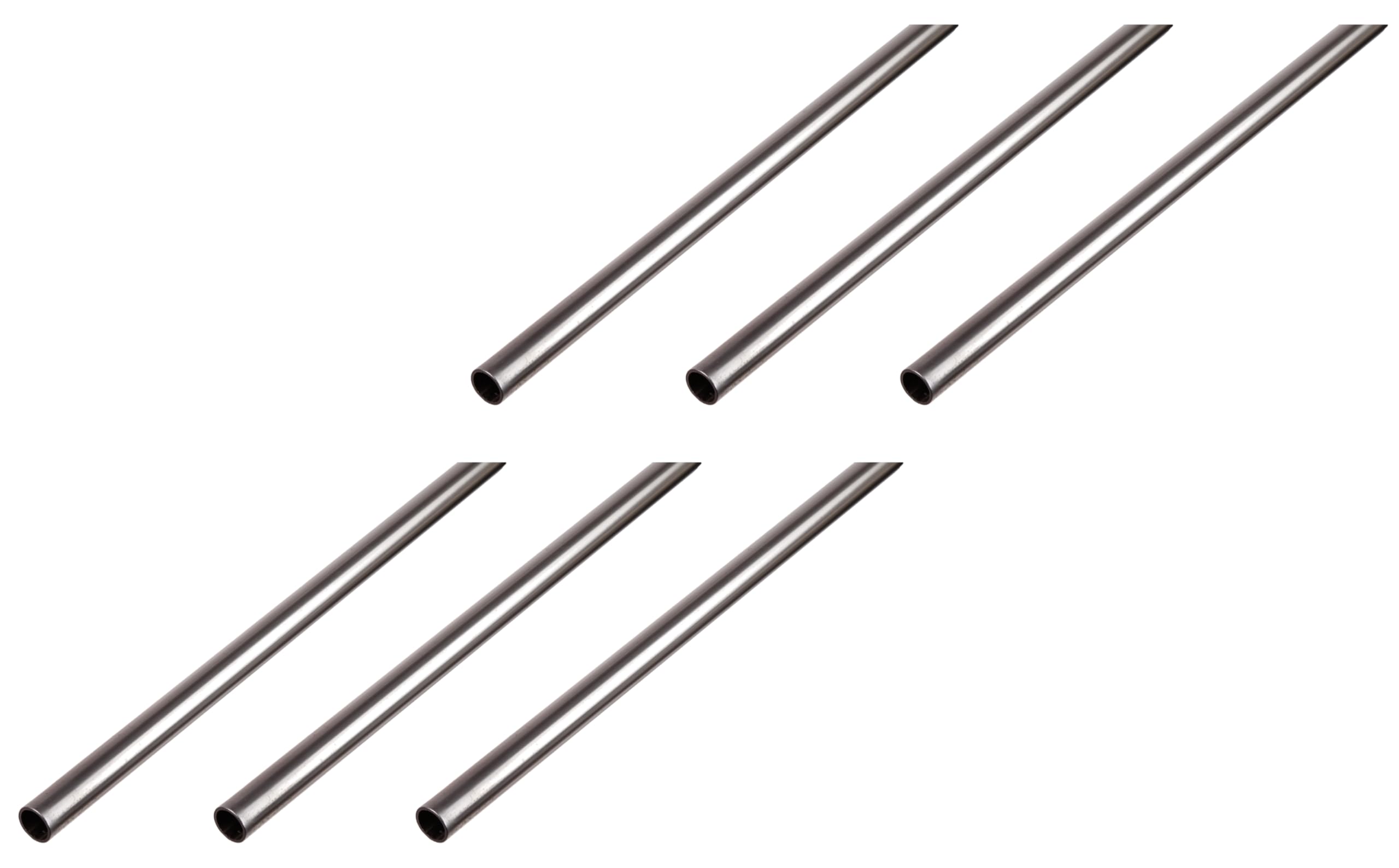 Alberts Lot de 6 tubes ronds en acier - 1000 x 22 x 1,2 mm