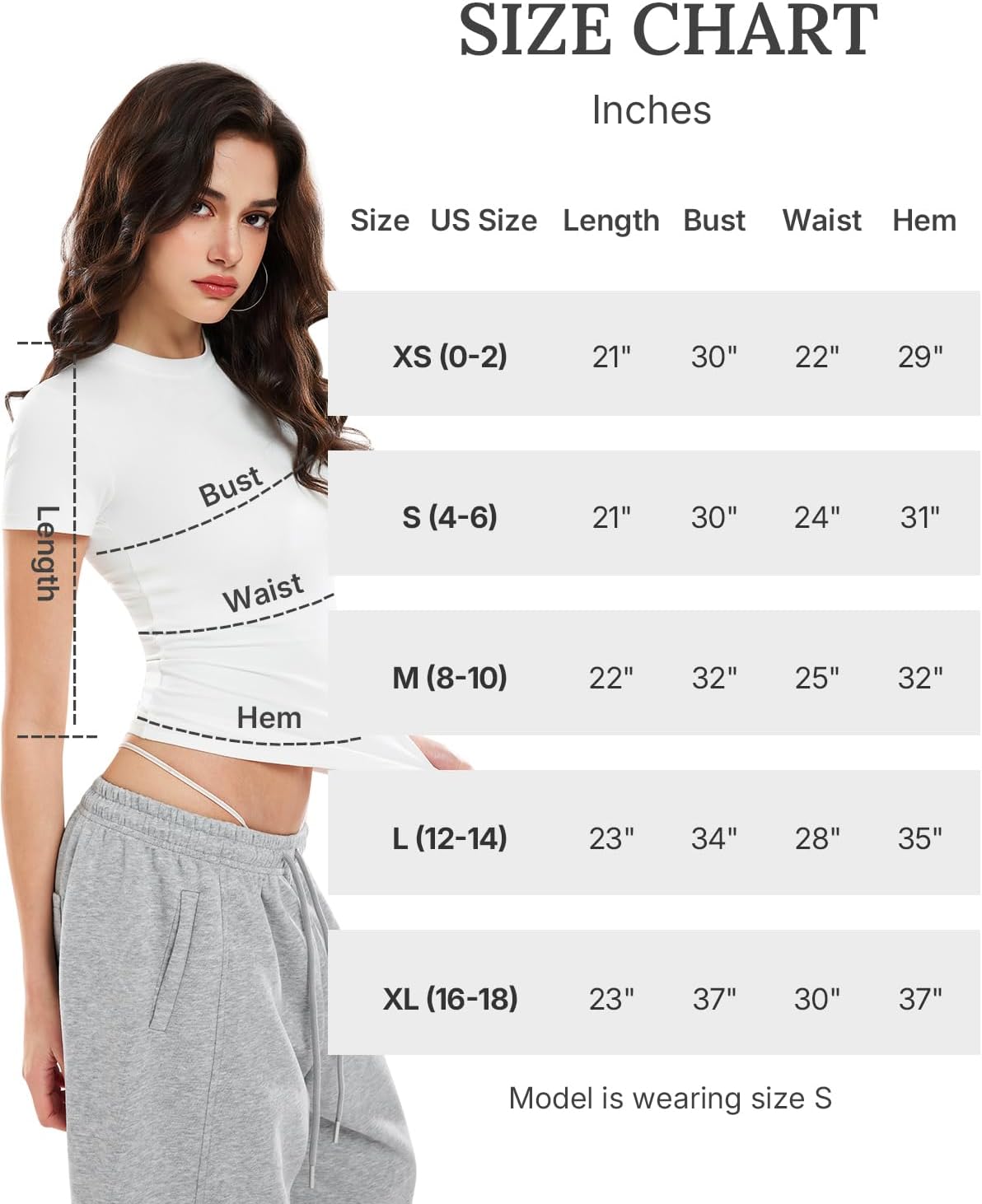 Women's Short Sleeve Crop Tops Slim Fit T Shirts Non See Through 82% Nylon Spandex Basic Stretchy Y2K Casual Workout Tees