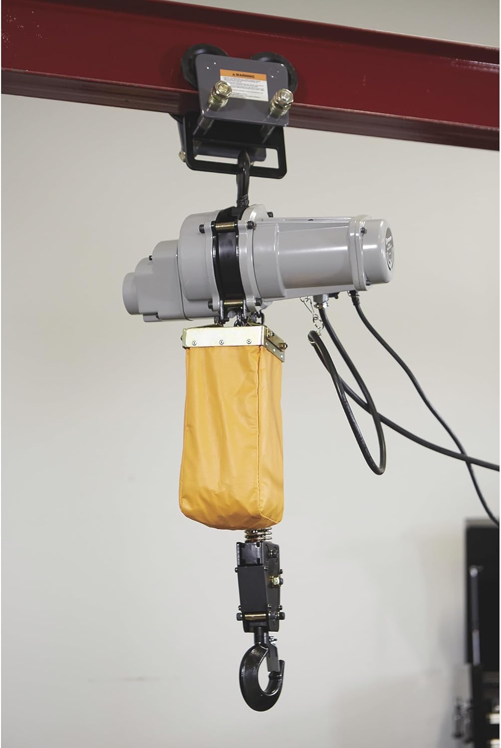 Strongway Electric Hoist installed on a beam