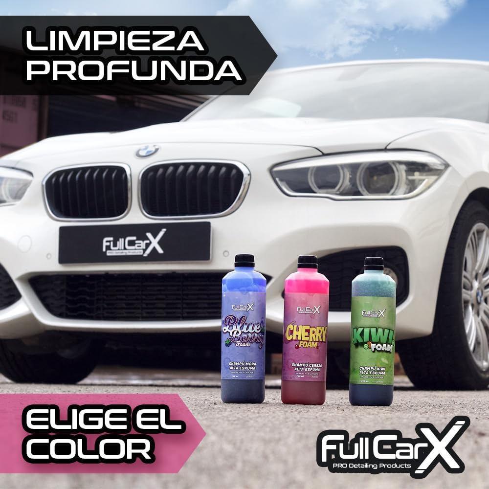 AutoFullCar - Cherry Foam Champú Cereza Garrafa 5 litros Activo Super Brillo FullCarX Agradable Aroma de Cereza