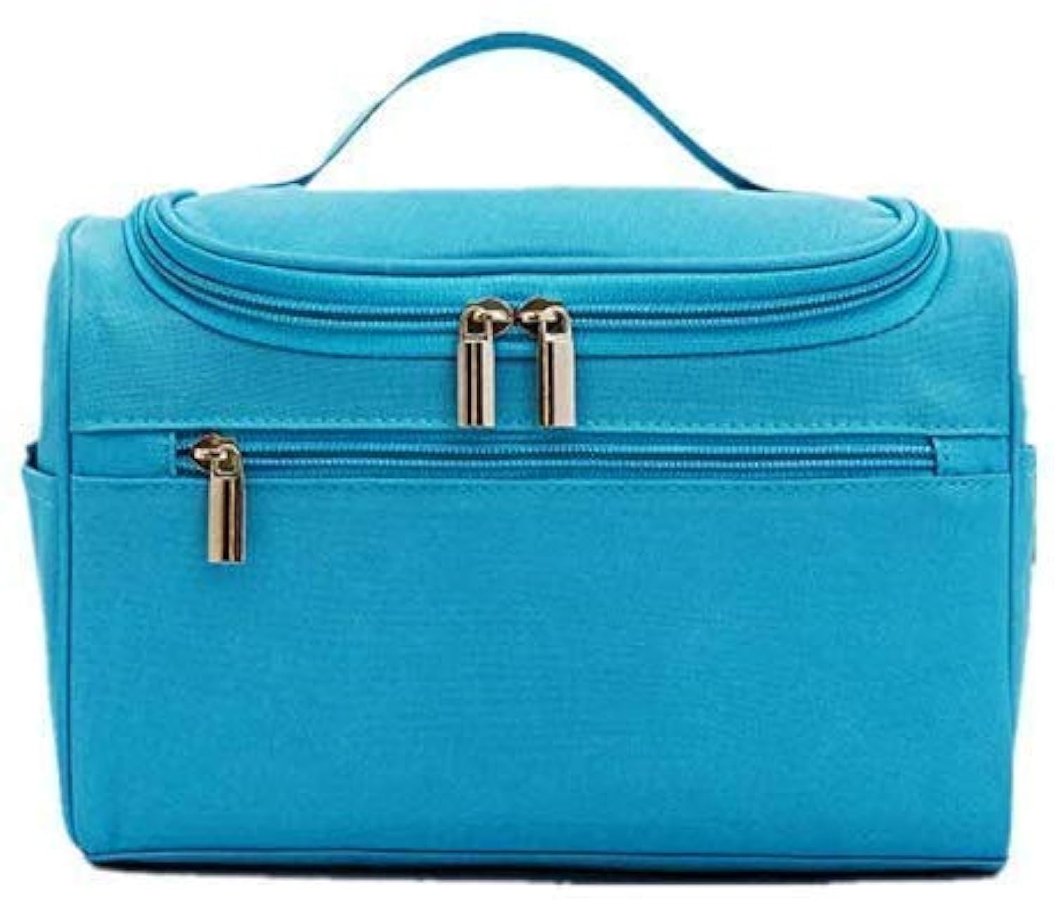 Makeup Bag Travel Toiletries Organizer Cosmetic Bags Pouch Portable Organizer Case Carry Pouch for Women Aqua Blue Pack of 1-image-27