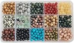 960pcs Perles de pierre naturelles Cristaux Rond Véritables Perles Perles De Pierre DIY Gemme pour la fabrication de bijoux bracelet(6mm,24 Couleur GangGangHao 24 Perles de pierre ronde réelle couleur en vrac DIY pour boucles d'oreilles en collier faisant des fournitures de perles