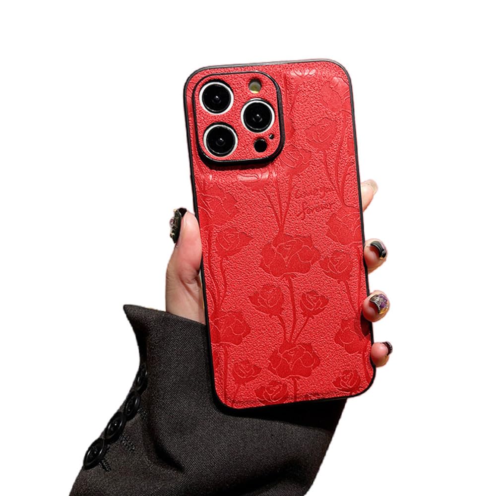 Coque iPhone 13 Pro Max cuir rose luxe au design élégant et motifs colorés - 7