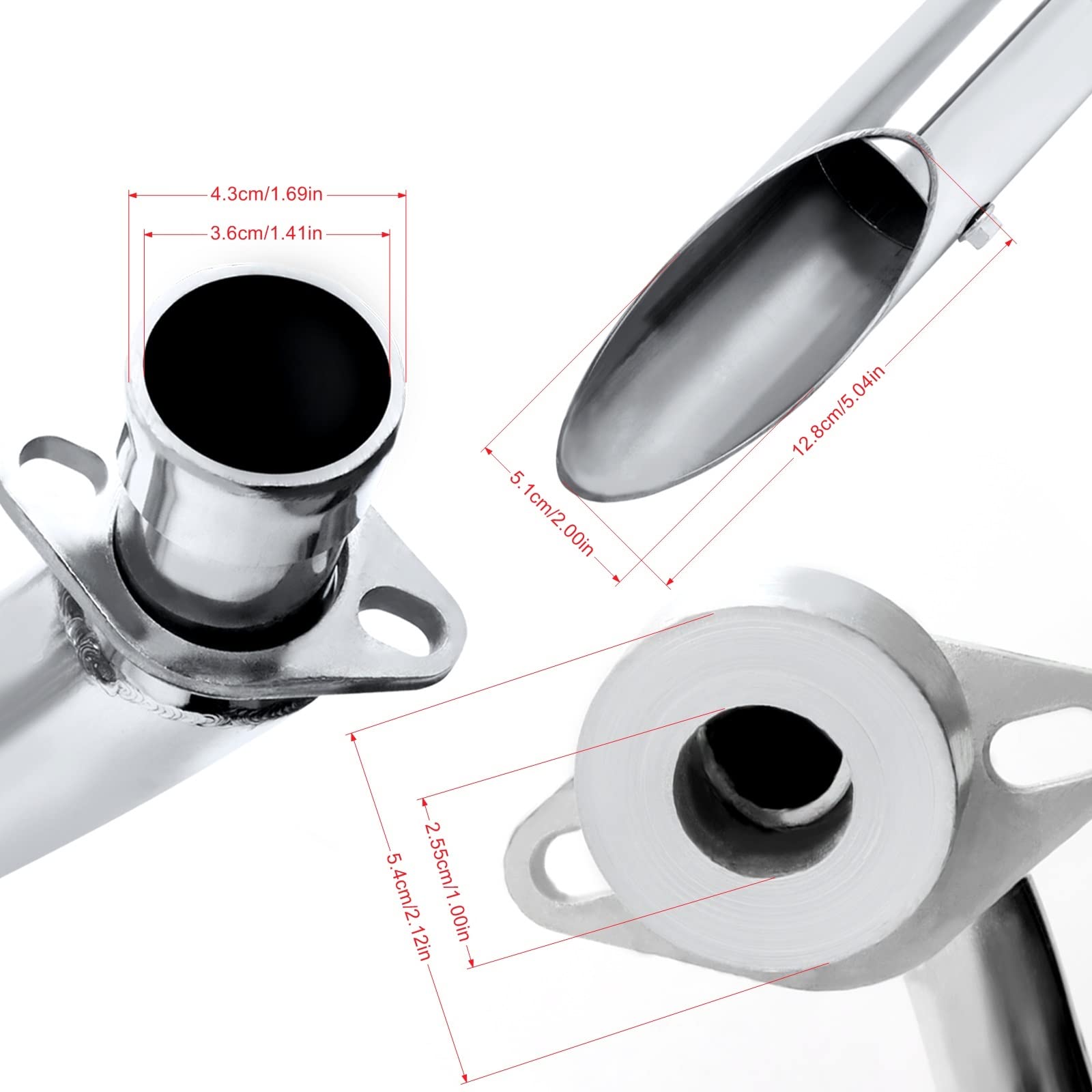 Motocicleta para Yamaha V-Star Drag Star 1100 XVS1100 Montaje De Deflector Tubo Escape Corte Choque con Silenciador Extraíble